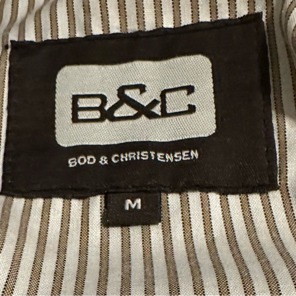 B & C (BOD & Christensen) Brown Leather Jacket in a size Medium - Picture 7 of 11